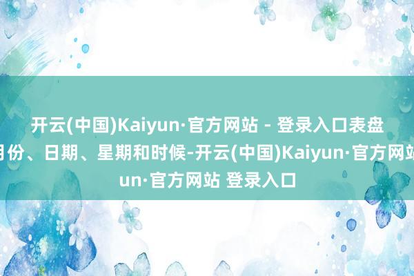 开云(中国)Kaiyun·官方网站 - 登录入口表盘用来流露月份、日期、星期和时候-开云(中国)Kaiyun·官方网站 登录入口