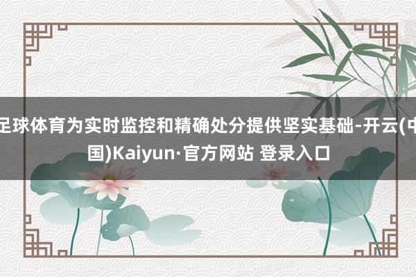 足球体育为实时监控和精确处分提供坚实基础-开云(中国)Kaiyun·官方网站 登录入口