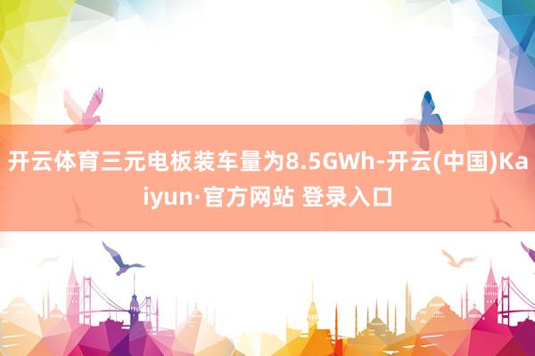 开云体育三元电板装车量为8.5GWh-开云(中国)Kaiyun·官方网站 登录入口