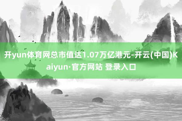 开yun体育网总市值达1.07万亿港元-开云(中国)Kaiyun·官方网站 登录入口